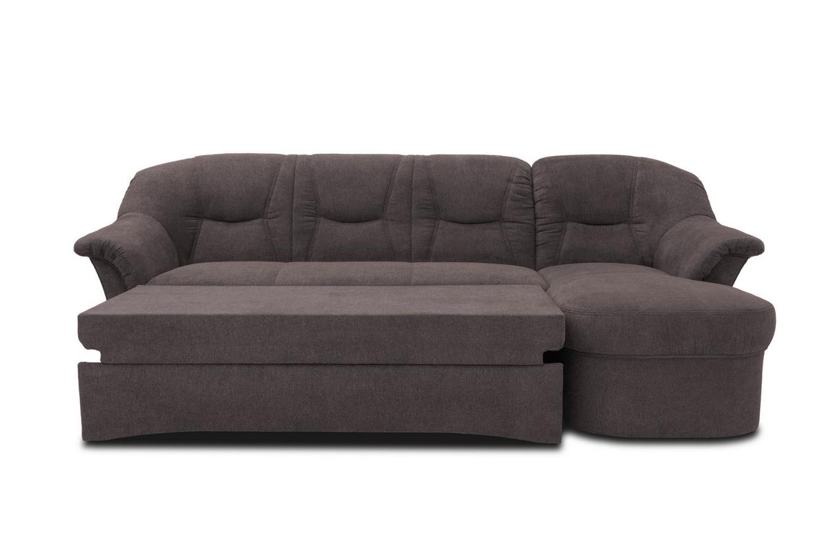 Ecksofa Sarafina - Greige/Schwarz, KONVENTIONELL, Textil (232/146cm) - MID.YOU