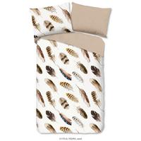 Bettwäsche Fedra Sandfarben Ecru 140x200 Cm - Sandfarben/Ecru, KONVENTIONELL, Textil (140/200cm)