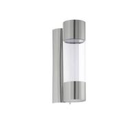 Außenwandleuchte Robledo 3,7w Metall Kunststoff, Wandmontage - Edelstahlfarben/Transparent, KONVENTIONELL, Kunststoff/Metall (7,5/26/12cm) - Eglo