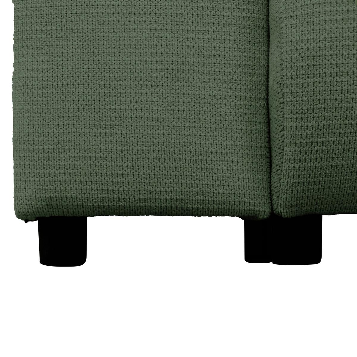 Ecksofa Velo Grün S: 250x160 cm - Schwarz/Grün, Design, Textil (250/160cm) - MID.YOU
