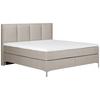 Boxspringbett Mit Topper 180x200 Cm Graz, Taupe - Taupe/Alufarben, MODERN, Textil (180/200cm) - MID.YOU