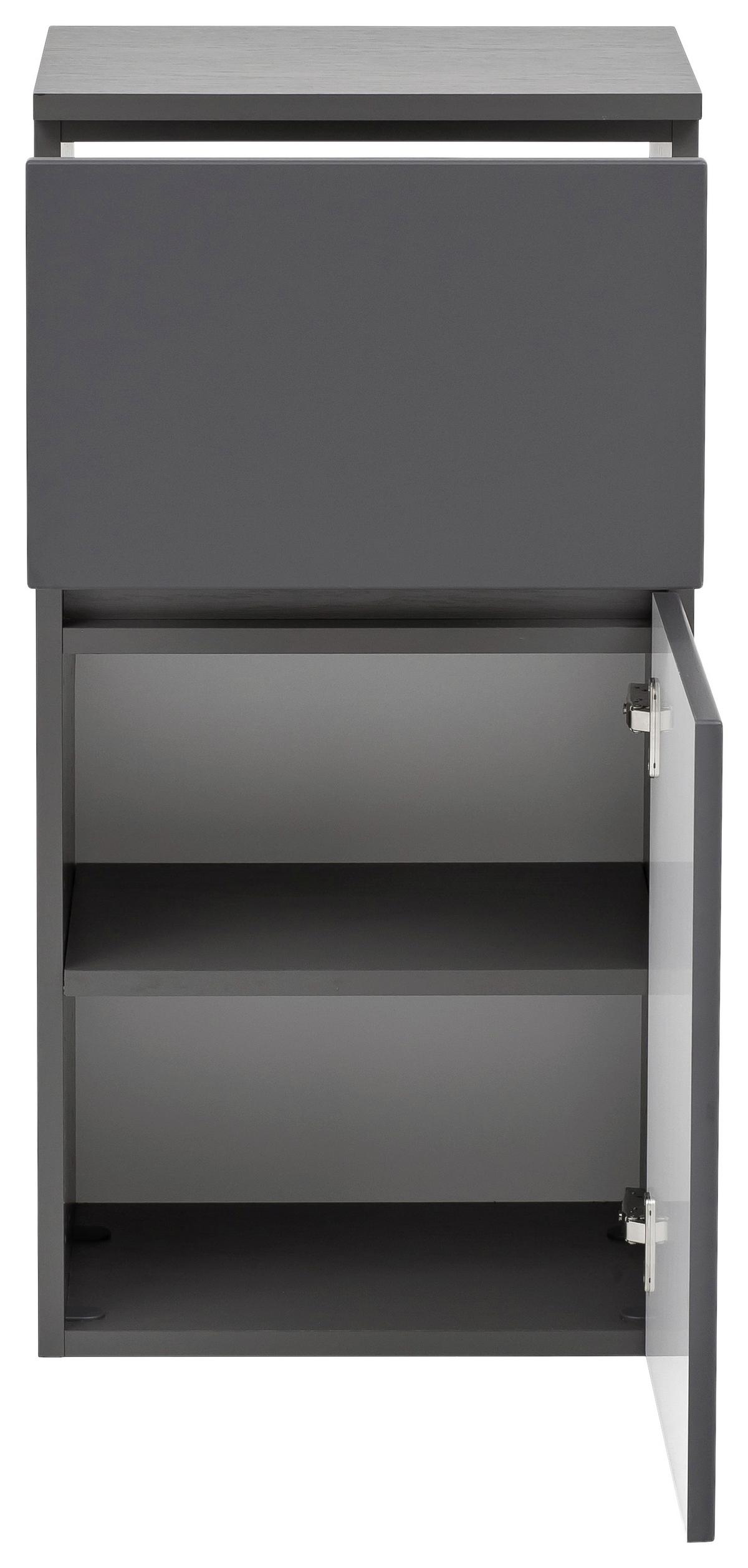 Unterschrank Kopenhagen B: 40 Cm Graphitfarben - Silberfarben/Graphitfarben, KONVENTIONELL, Holzwerkstoff (40/79/35cm) - Held