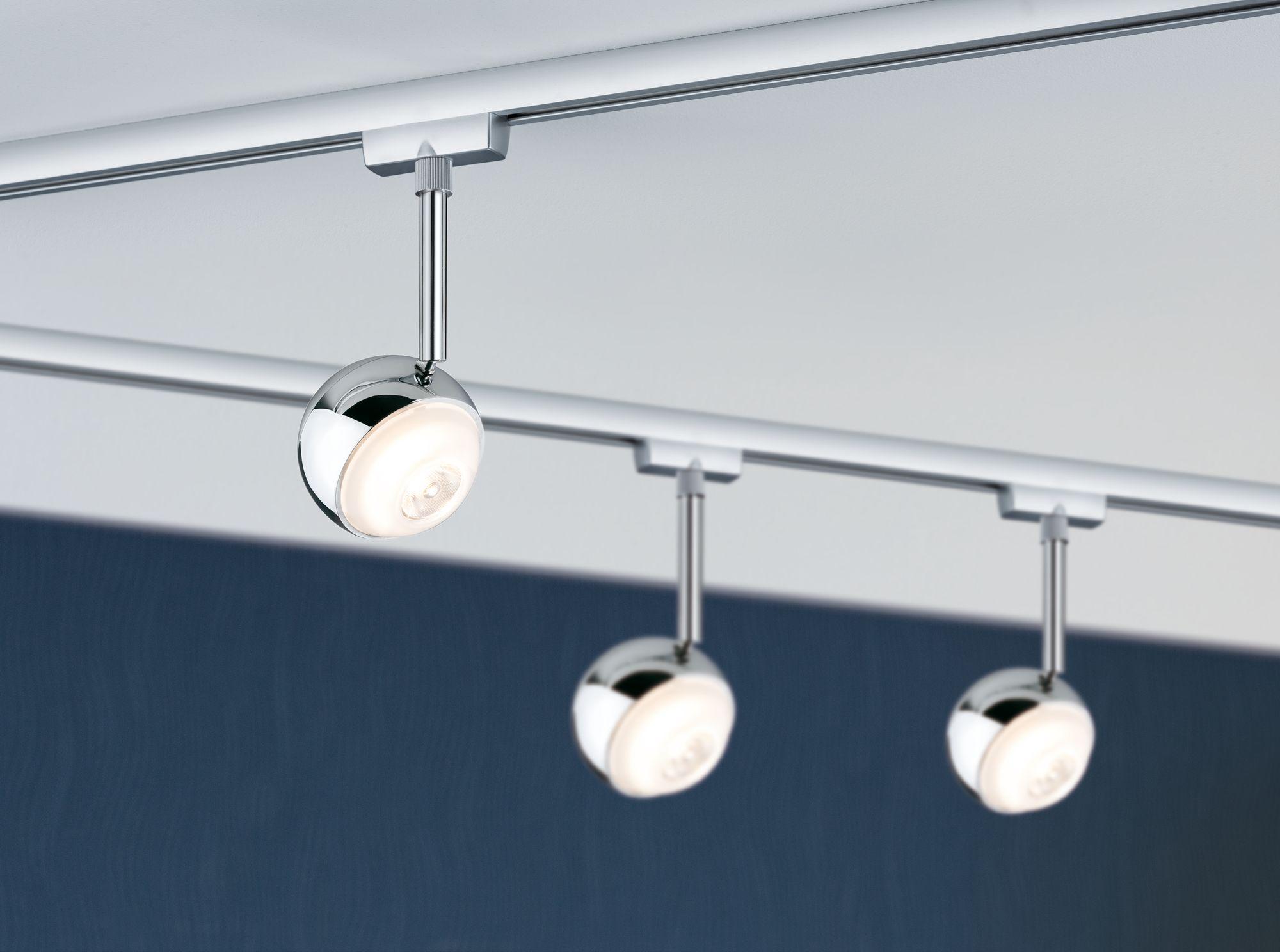 Schienensystem Urail Strahler 95455 verstellbarer Spot - Chromfarben, Design, Metall (8/21/8cm) - Paulmann