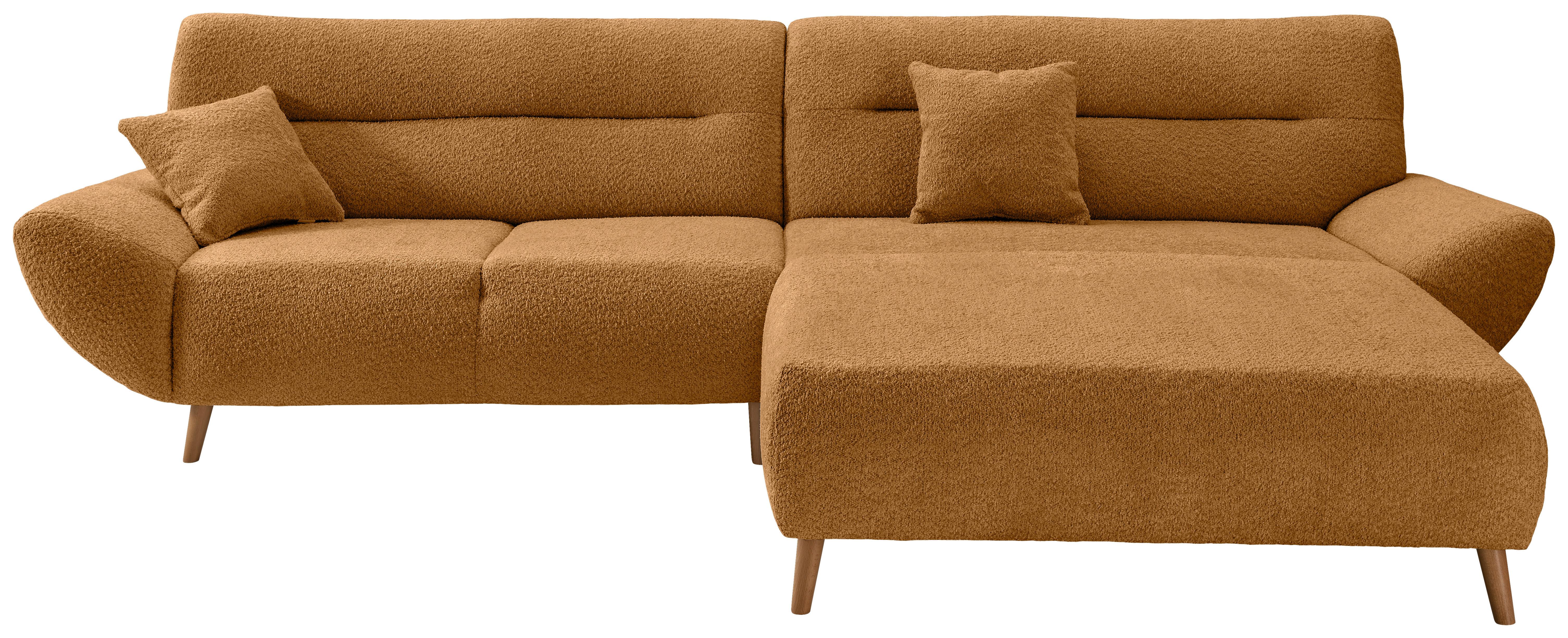 Ecksofa Drago Goldfarben S: 290x166 cm - Wildeiche/Goldfarben, KONVENTIONELL, Textil (290/166cm) - MID.YOU