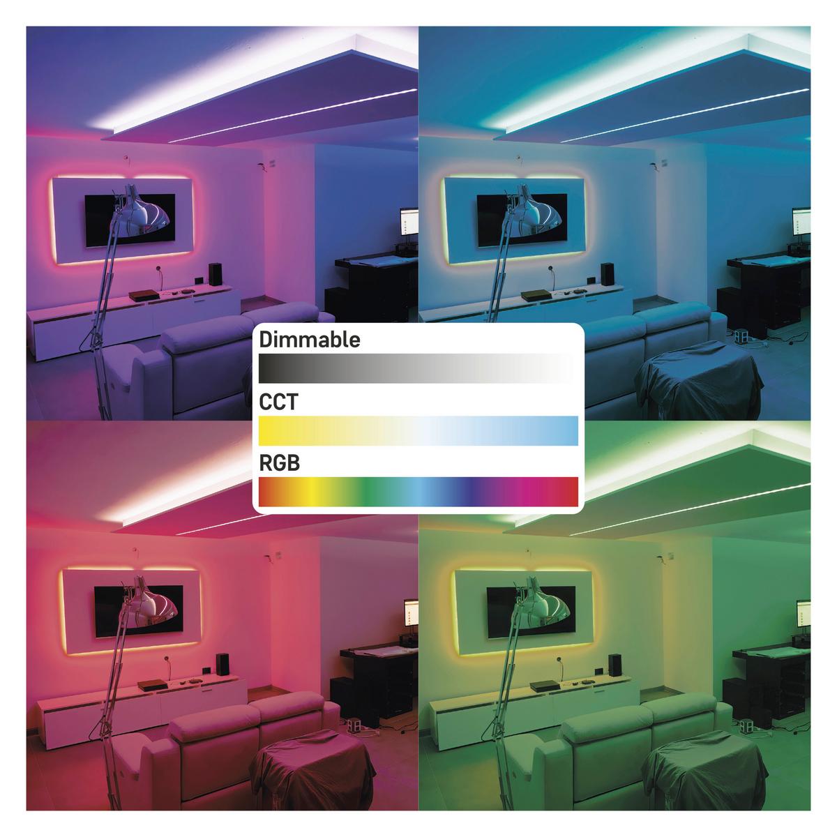 Led Szalag Gosmart Kb. 2m - többszínű, Basics, műanyag (200cm)