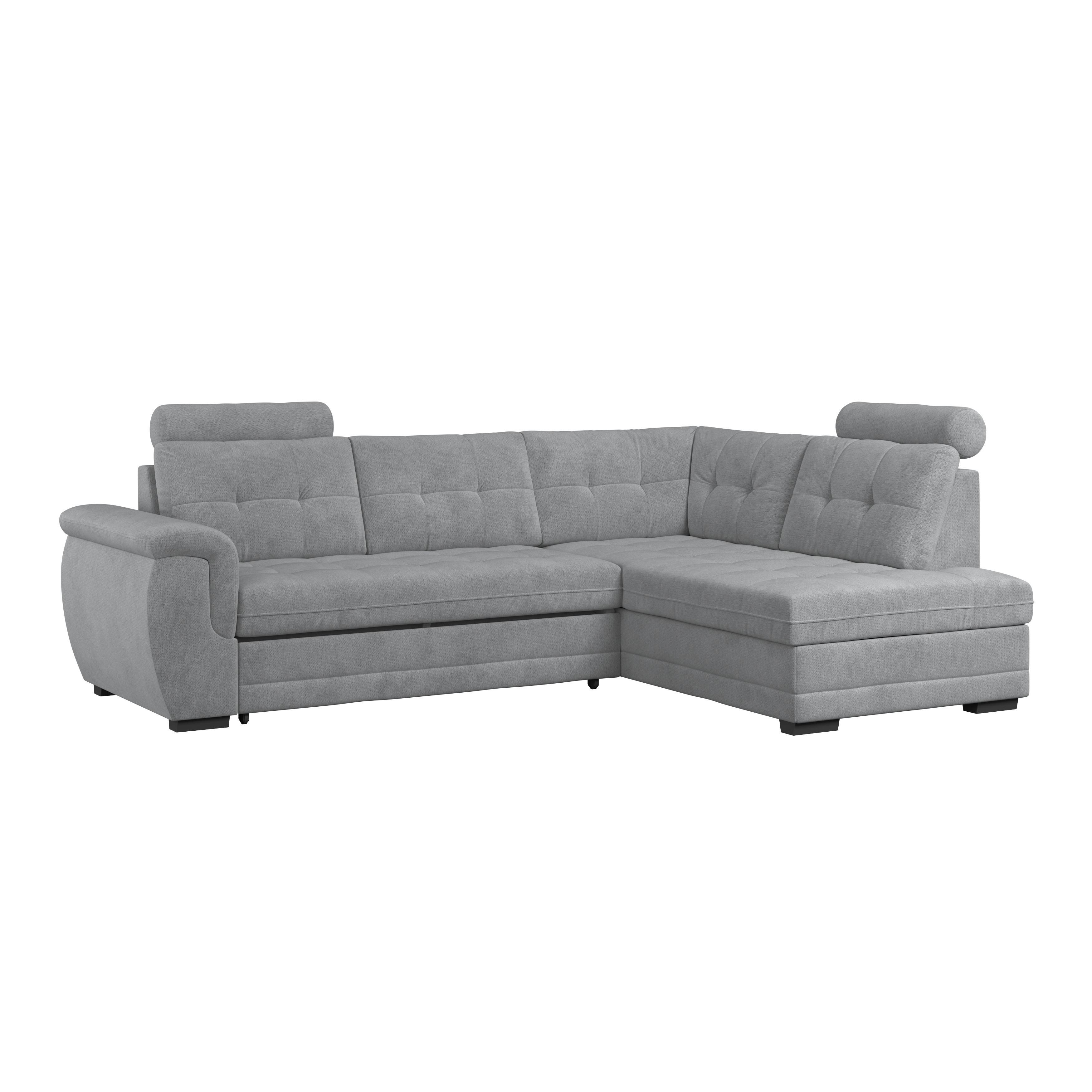 Ecksofa mit Schlaffunktion Falco new Grau 251x183 cm