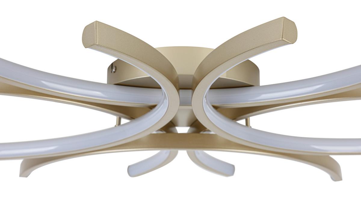 LED-DECKENLEUCHTE CYRUS - Champagner, Basics, Kunststoff/Metall (60/8,5cm) - Luca Bessoni
