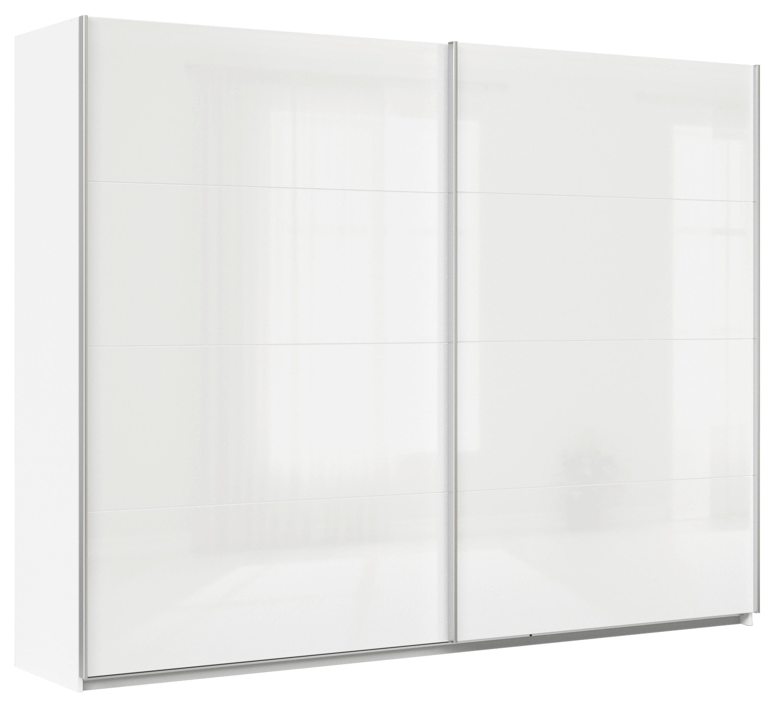 Schwebetürenschrank Feldkirch 271 Normalhöhe - Weiß Hochglanz/Weiß, MODERN, Holzwerkstoff (271/210/62cm)