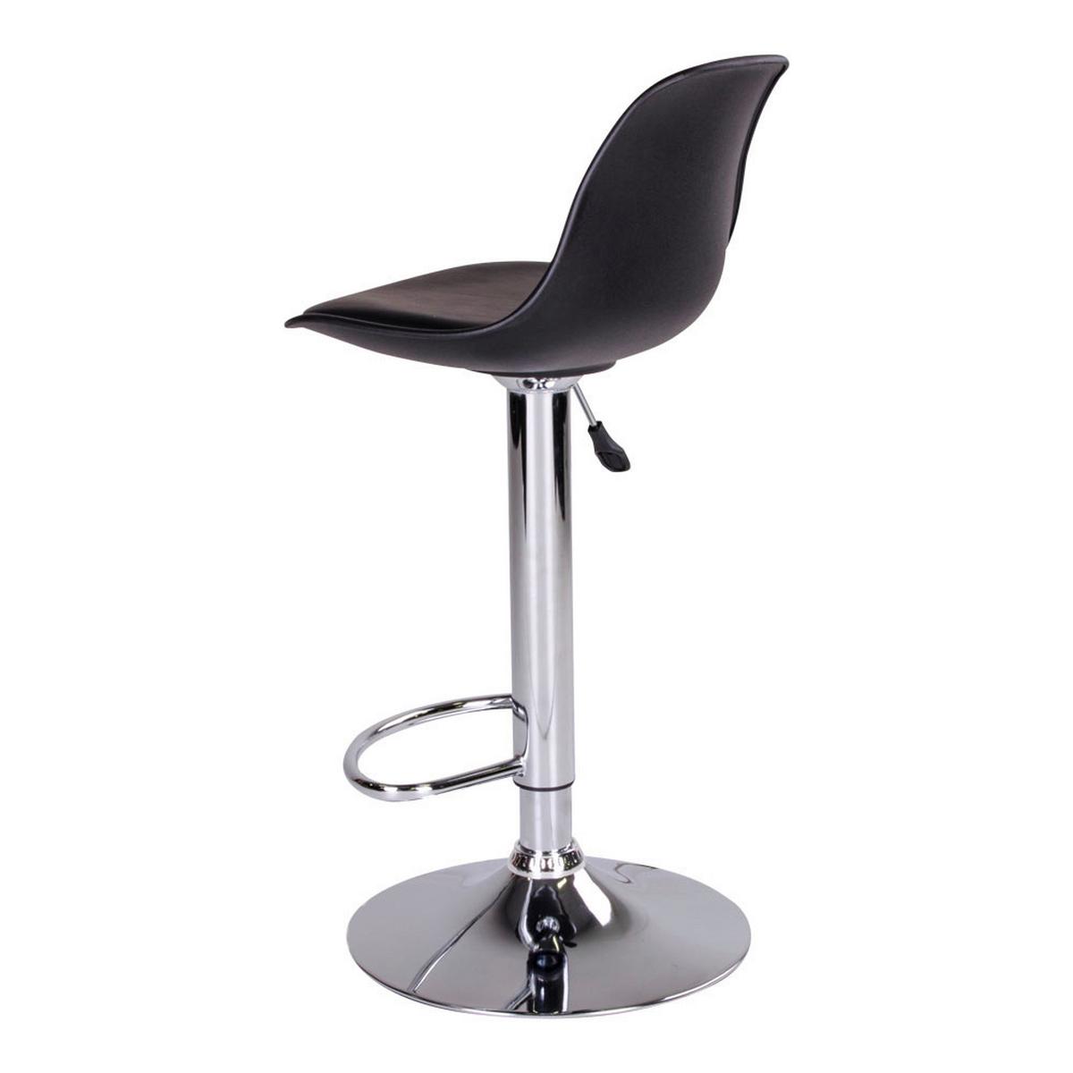 Barhocker-set Trondheim Schwarz B: 39 Cm - Schwarz, MODERN, Textil (39/82-104/41cm) - MID.YOU