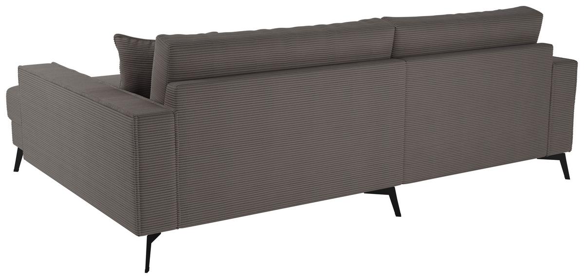 Ecksofa Ted Grau S: 228x174 Cm - Schwarz/Grau, Trend, Textil (228/174cm)