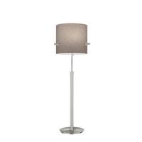 Stehleuchte, 3flg. 408300307 Camden - Grau/Nickelfarben, Basics, Textil/Metall (65,0/187,0cm) - Trio Leuchten