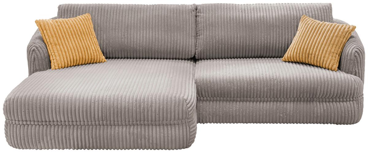Ecksofa Lush Hellbraun S: 161x284 cm - Hellbraun/Gelb, Design, Textil (161/284cm) - Livetastic