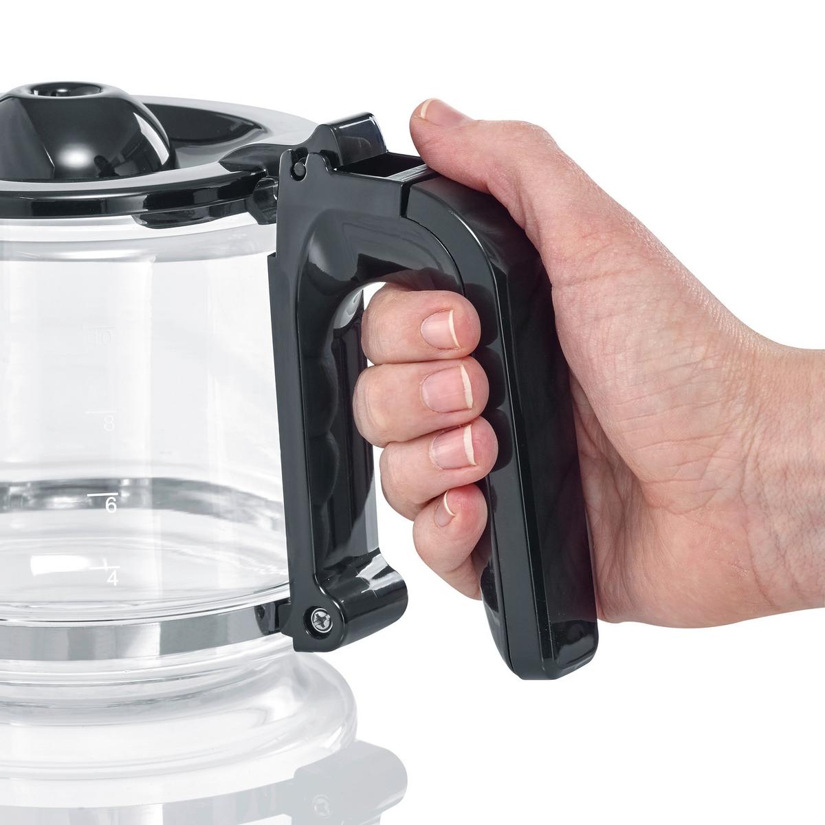 Kaffeemaschine Mary 10 Tassen Glaskanne 1,25 L - Rot/Schwarz, Glas/Kunststoff (29/23/34cm) - Severin