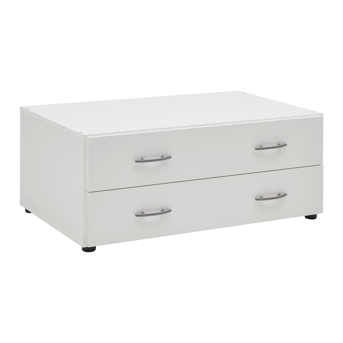 Zásuvkový box JOE - bílá, Konvenční, kompozitní dřevo (81/33/51cm) - Based