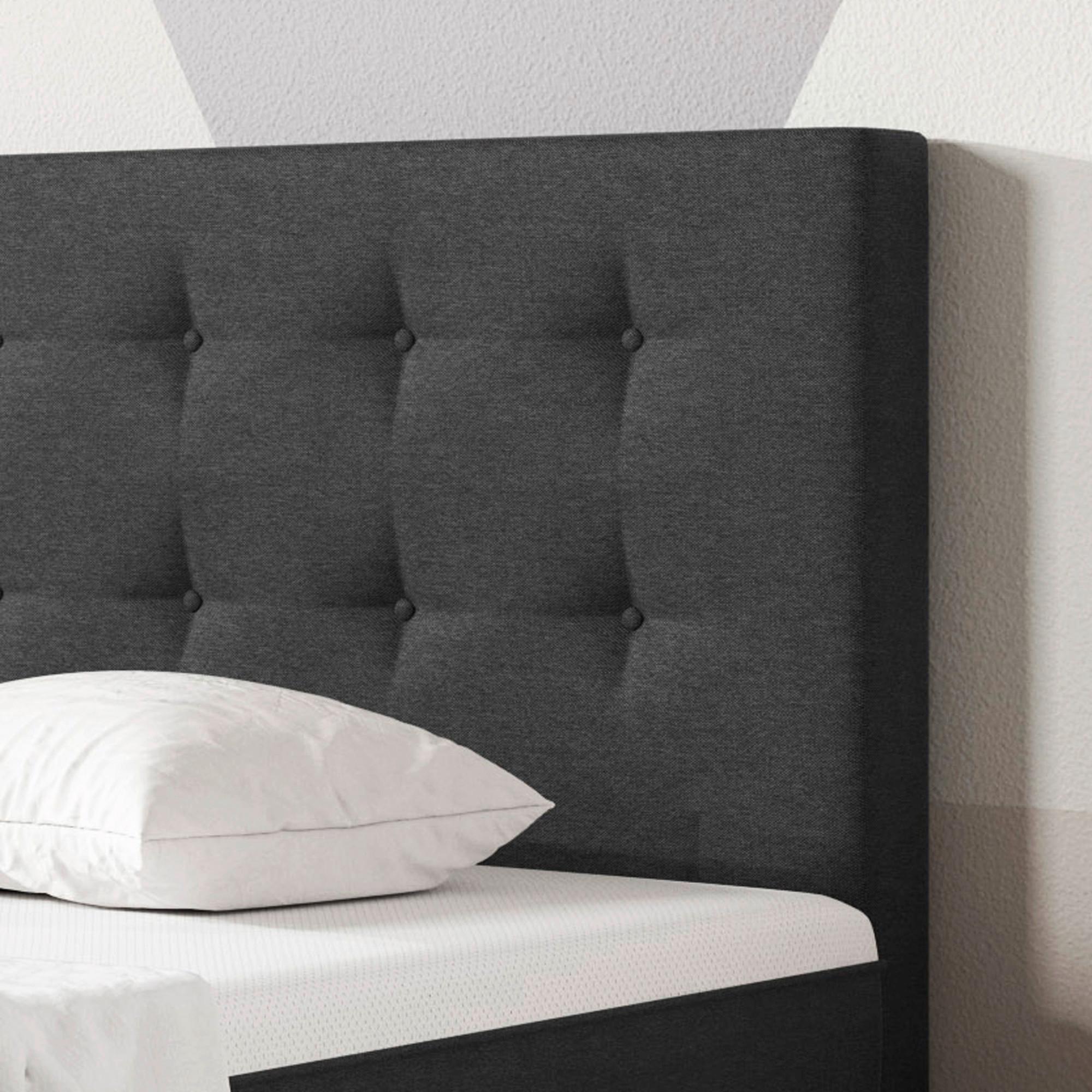 Boxspringbett mit gepolstertem Kopfteil