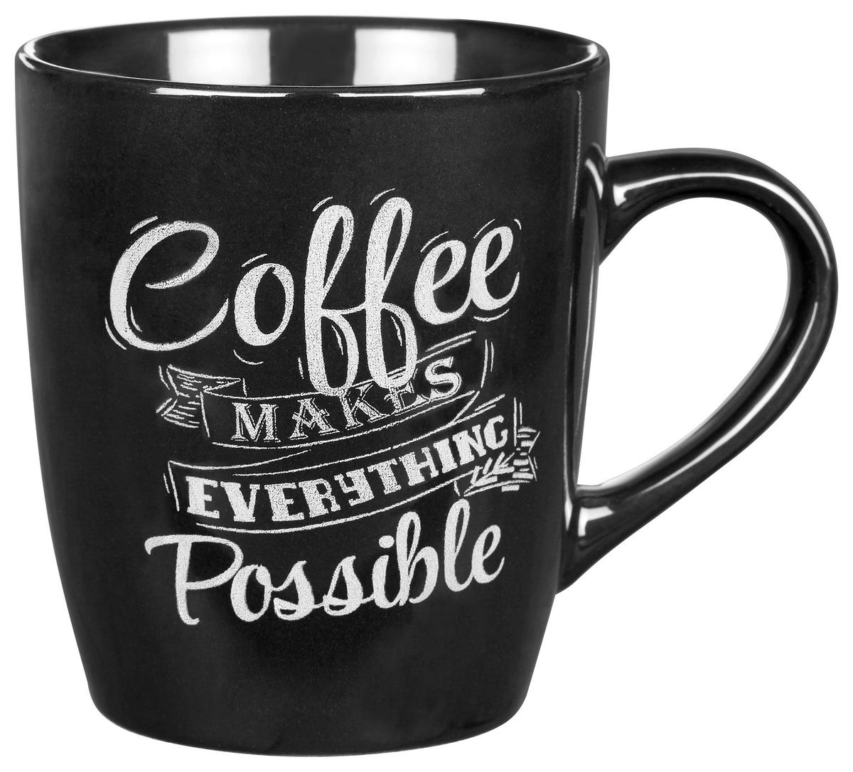 Kávésbögre Ilane - fekete/fehér, Modern, kerámia (7,5/8,8cm) - Luca Bessoni