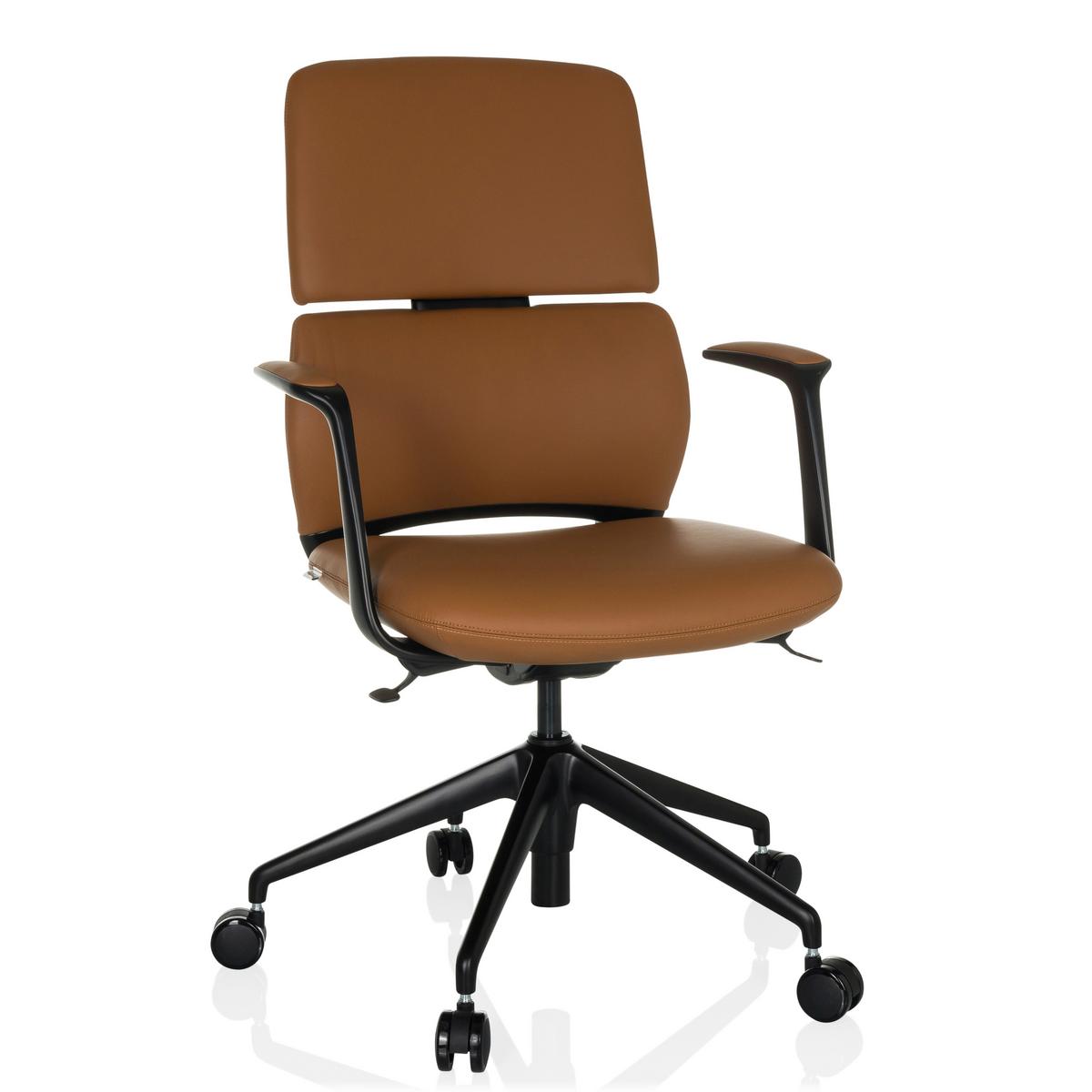 Drehstuhl Camel B: 62 cm - Schwarz, MODERN, Leder/Kunststoff (62/98-108/60cm) - MID.YOU