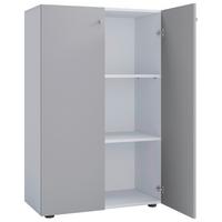 Schuhschrank Lona Grau Weiß - Schwarz/Weiß, Design, Holzwerkstoff (70/110/39cm) - MID.YOU