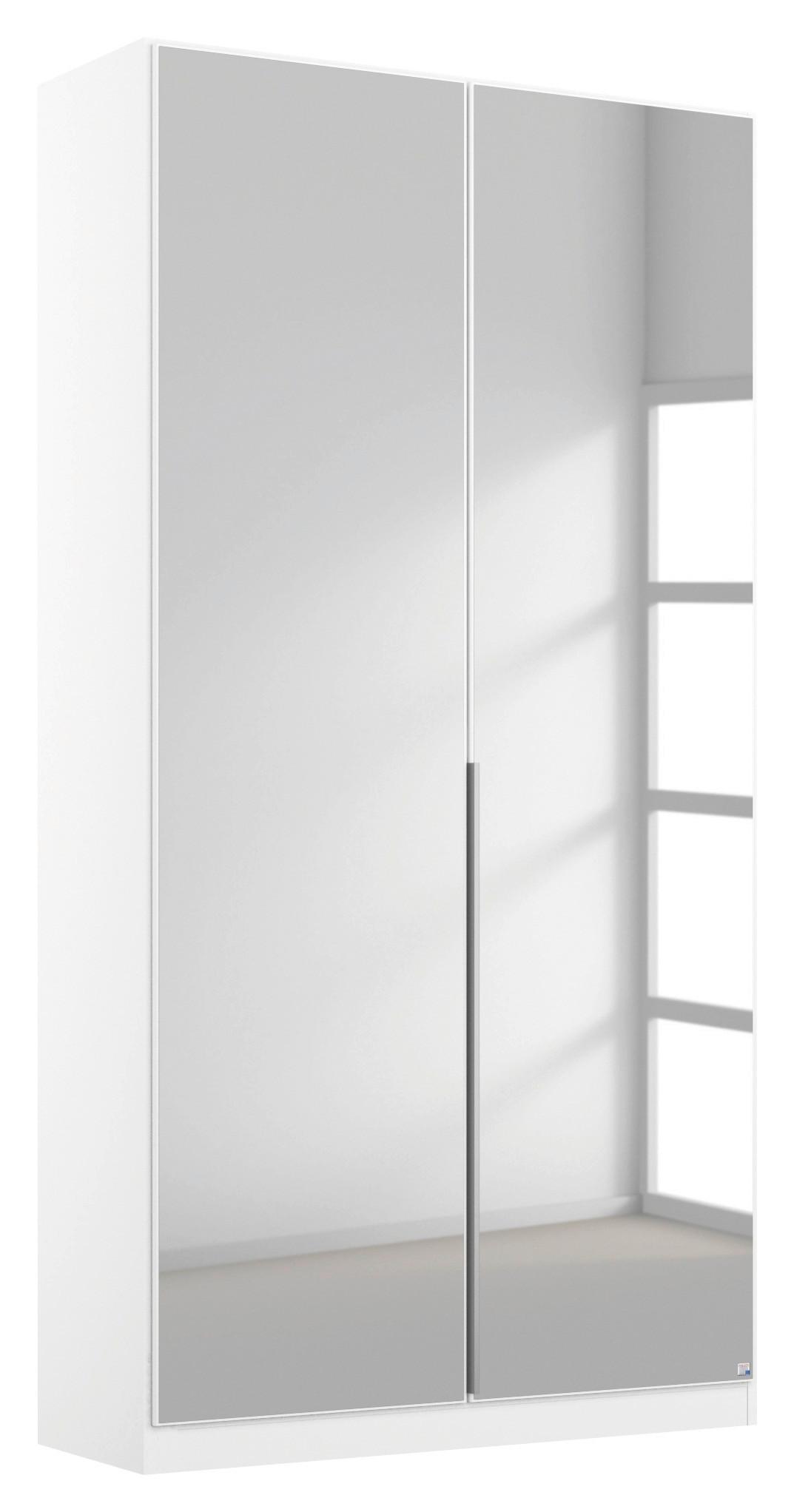 Drehtürenschrank 91cm Alabama, Weiß - Silberfarben/Weiß, MODERN, Holzwerkstoff (91/229/54cm) - Rauch Möbel