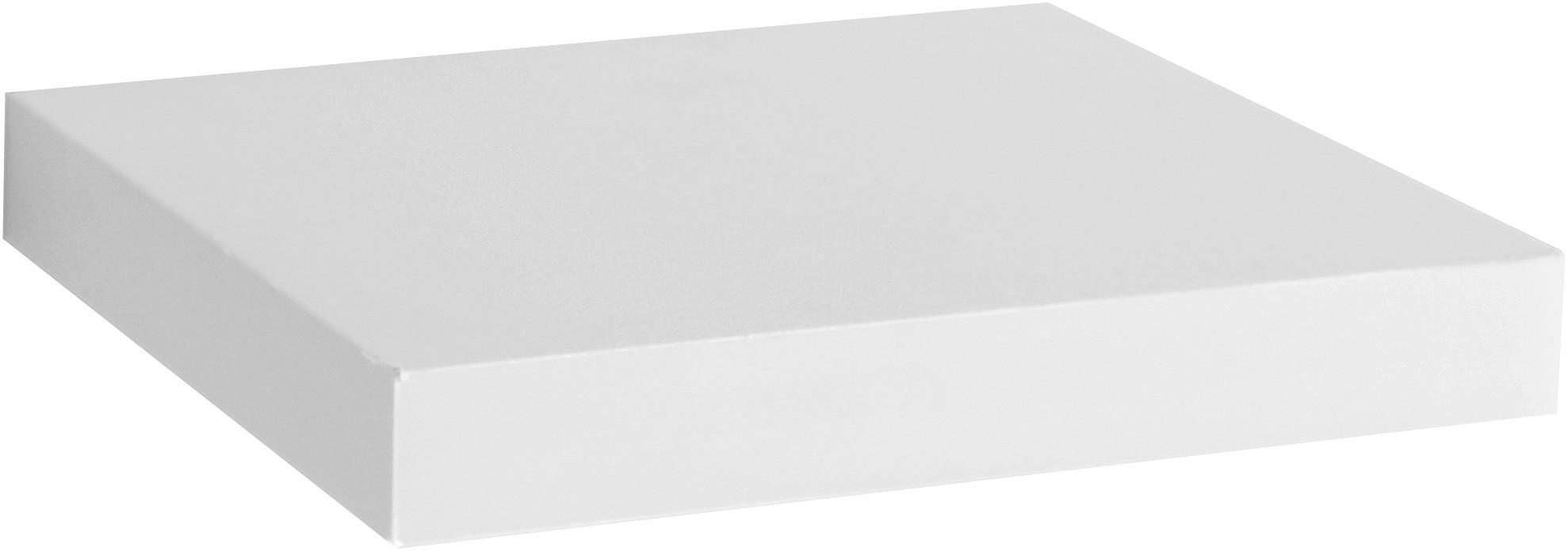 Nástěnná Police Simple -Bp- - bílá, Moderní, kompozitní dřevo (23,5/3,8/23,5cm)