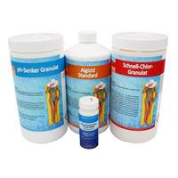 Chlorgranulat für Pools 4-Tlg. Set Schnell Löslich - Multicolor, Basics, Kunststoff