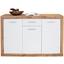 Sideboard Mallorca - Eichefarben/Silberfarben, MODERN, Holzwerkstoff (132/90/35cm)