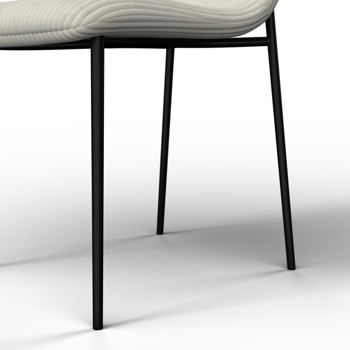 Židle AMY béžová - černá/béžová, Moderní, kov/dřevo (45/85/55cm) - Bessagi Home