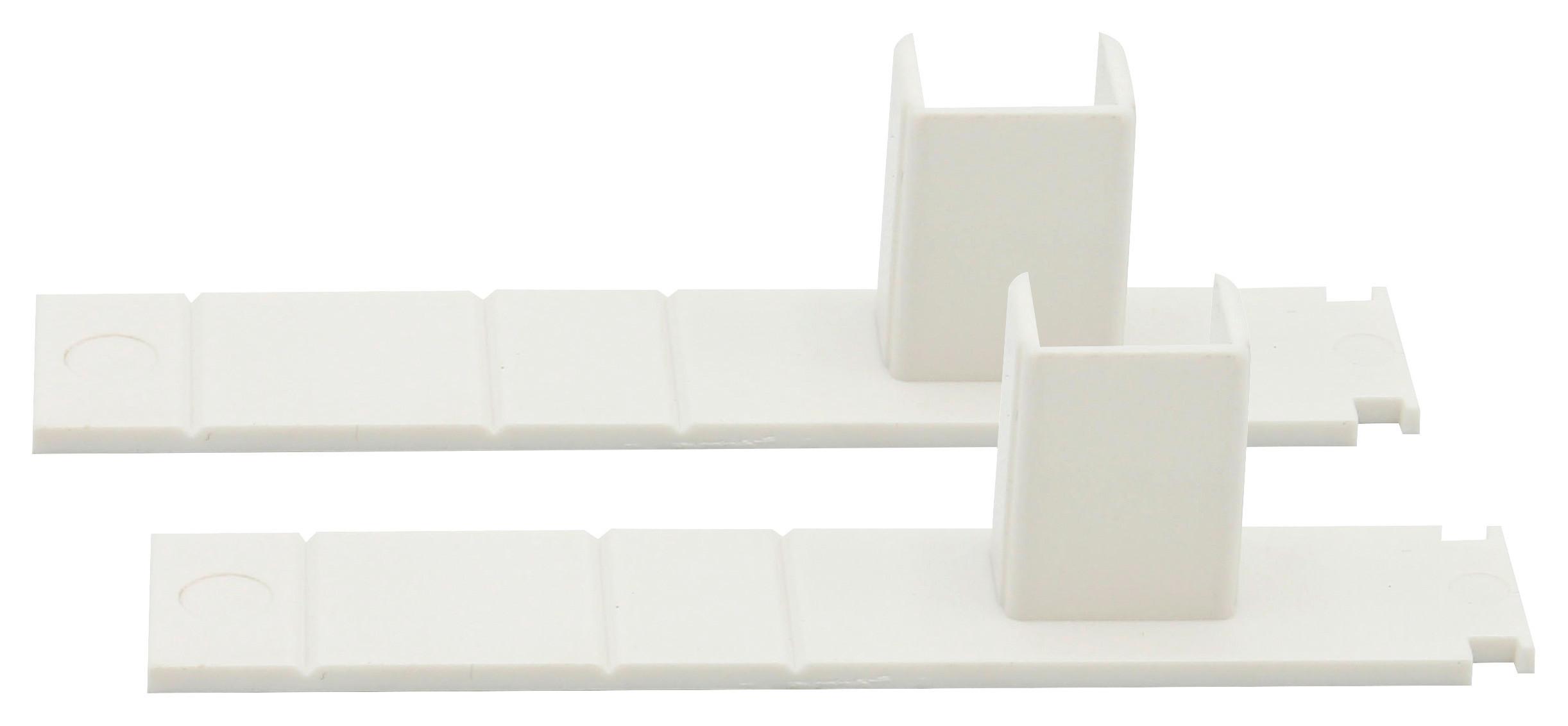 POSTRANNÍ KONCOVKY AMELIE - bílá, plast (8.3/2.2/1.7cm) - Modern Living