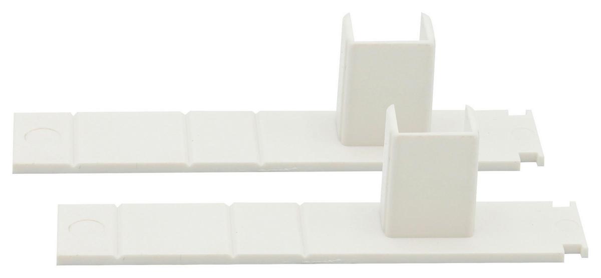 POSTRANNÍ KONCOVKY AMELIE - bílá, plast (8.3/2.2/1.7cm) - Modern Living