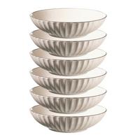 Tellerset Osita Creme 6-teilig - Creme, Basics, Keramik - Mäser