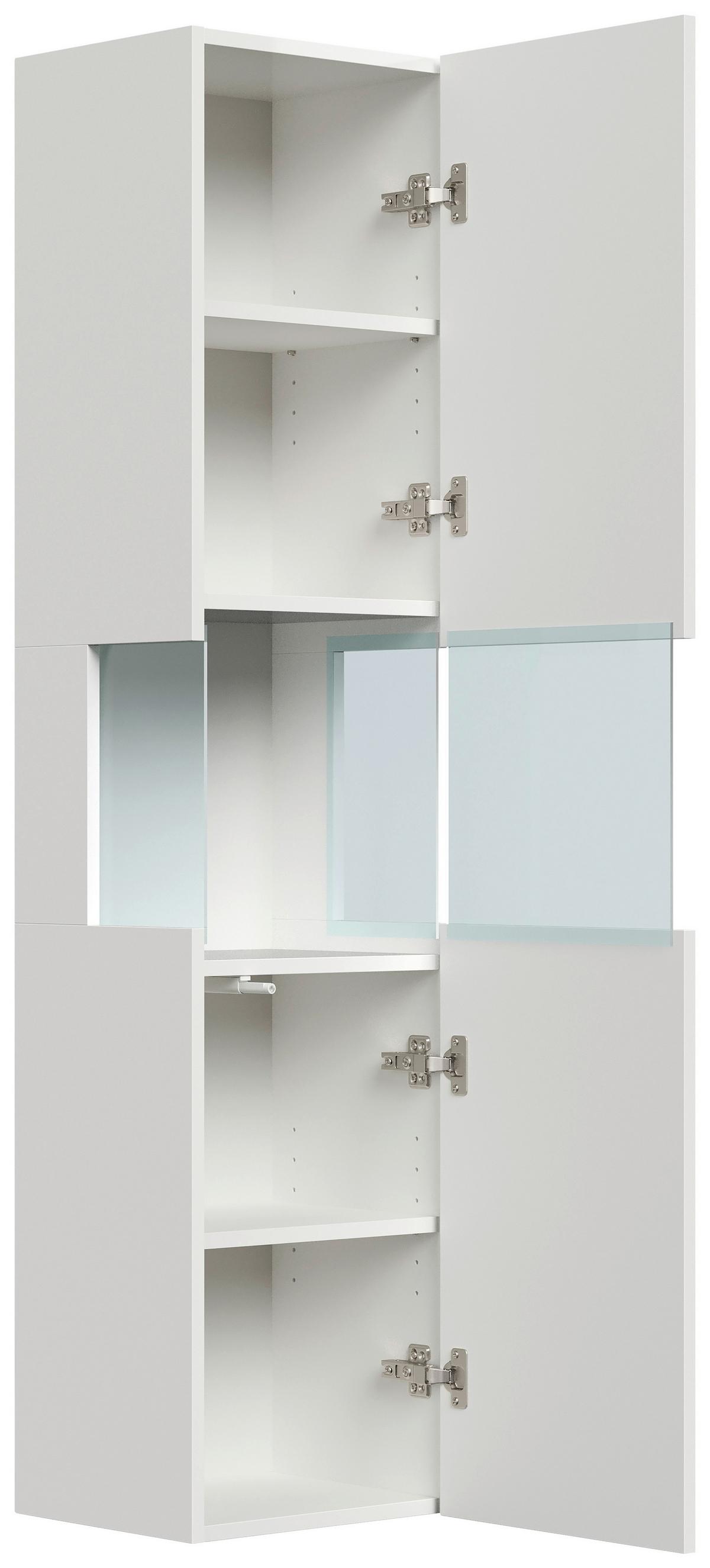 BADEZIMMER Limes, Weiß HG B: 120 cm - Weiß Hochglanz/Weiß, Basics, Holzwerkstoff/Stein (120cm) - MID.YOU