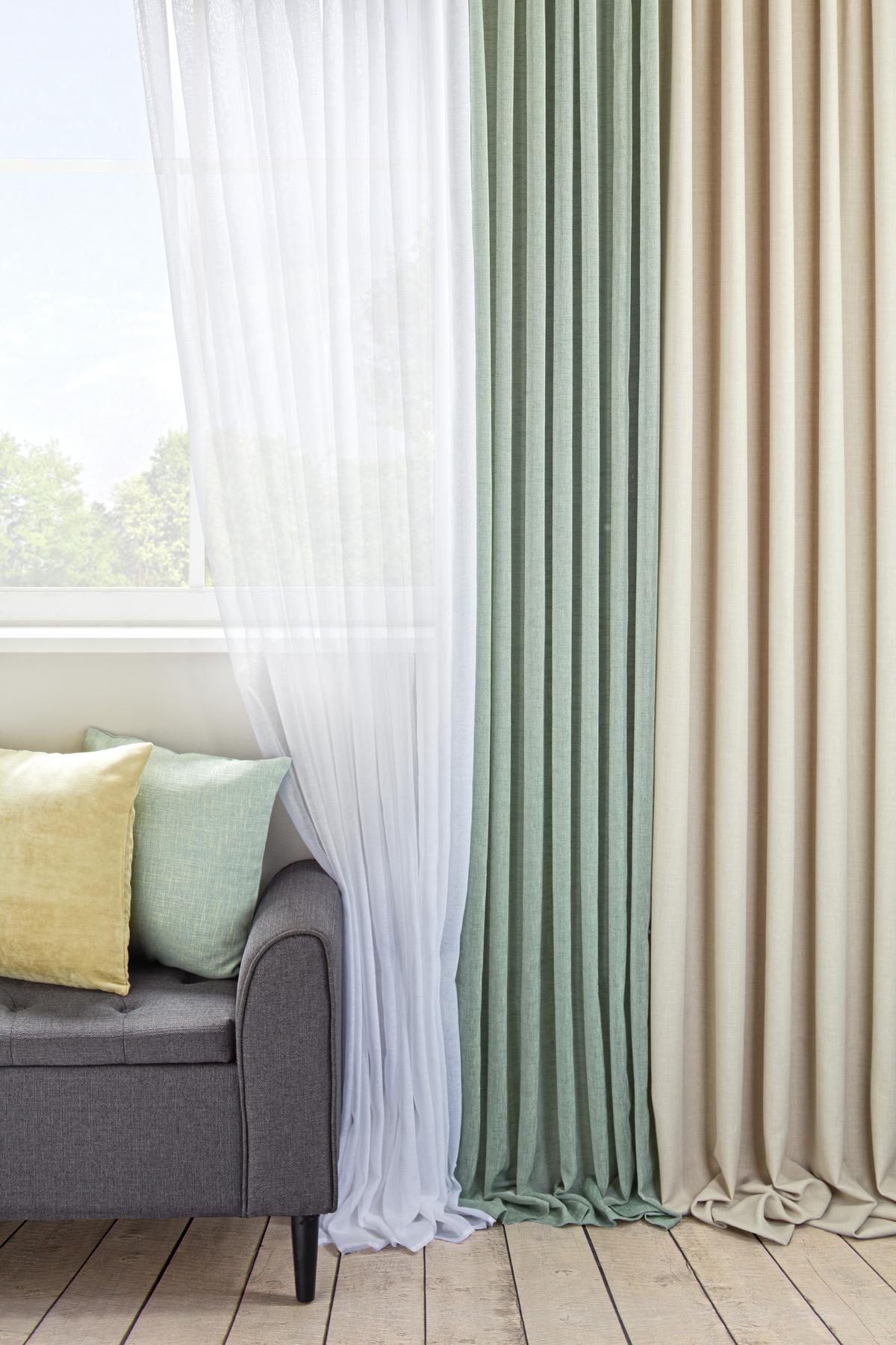 HOTOVÝ ZÁVES Leo, 135/255cm, piesková - piesková, textil (135/255cm) - Premium Living