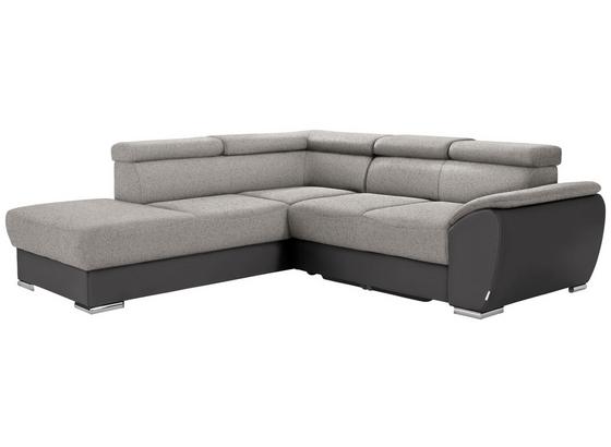 Ecksofa mit Schlaffunktion Cuba, Webstoff/Lederlook - Taupe/Chromfarben, MODERN, Textil (230/265cm) - Luca Bessoni Ecksofa mit Schlaffunktion Cuba, Webstoff/Lederlook - Taupe/Chromfarben, MODERN, Textil (230/265cm) - Luca Bessoni