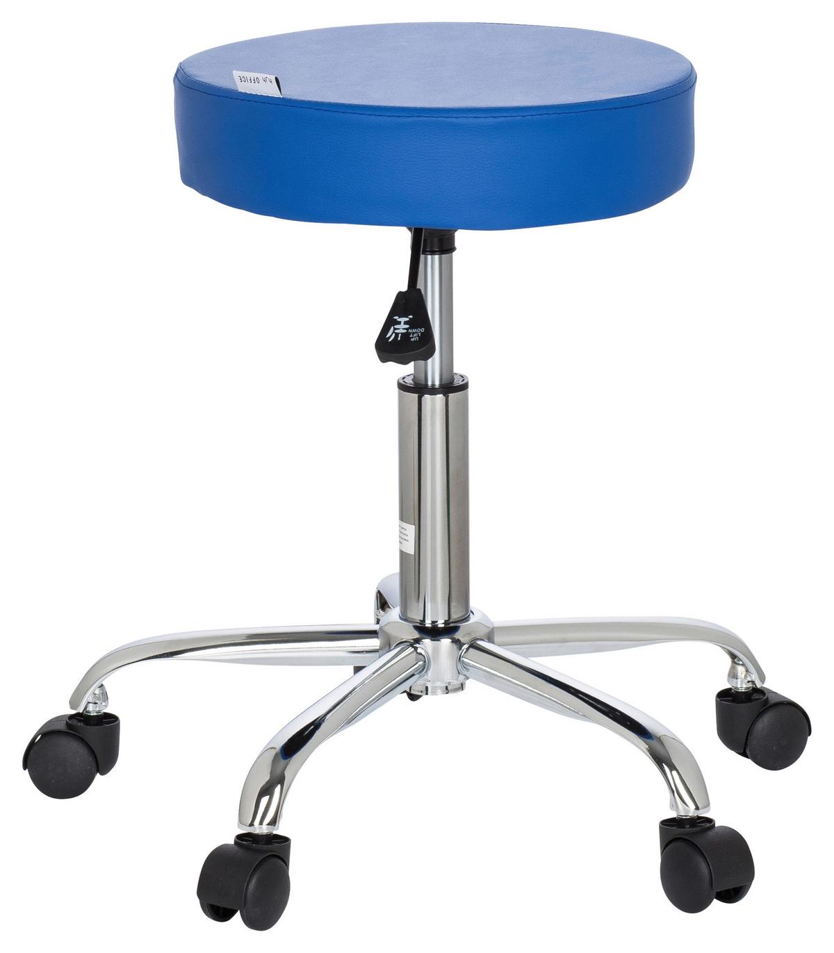 Bürohocker Operator Ii Blau - Blau/Chromfarben, MODERN, Kunststoff/Textil (57/45/57cm) - MID.YOU