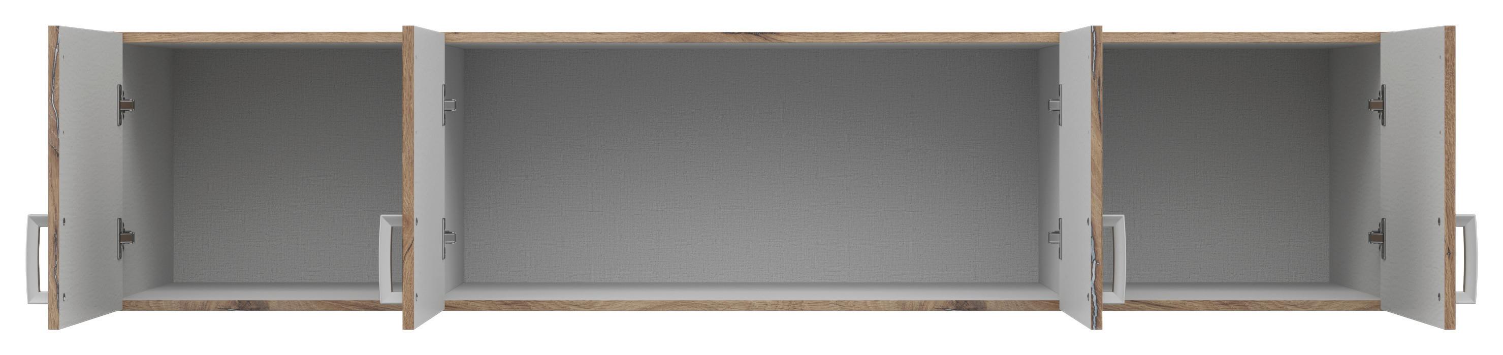 Nadstavec BRANDO 181cm dekor dub Flagstaff - farba duba/strieborná, Konventionell, kompozitné drevo/plast (181/39cm)