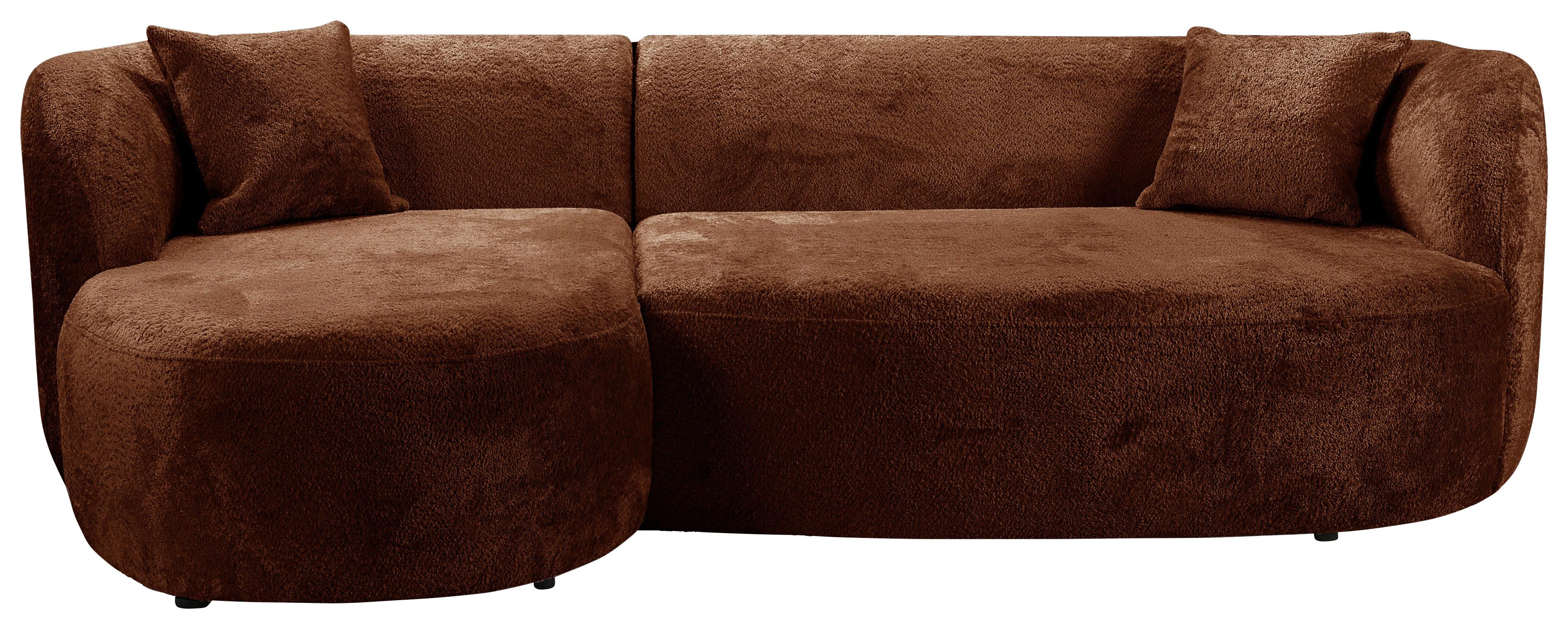 Ecksofa Flick Rostfarben/Schwarz, 143 cm - Rostfarben/Schwarz, Design, Textil (143/264cm) - MID.YOU