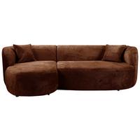Ecksofa Flick Rostfarben/Schwarz, 143 cm - Rostfarben/Schwarz, Design, Textil (143/264cm) - MID.YOU