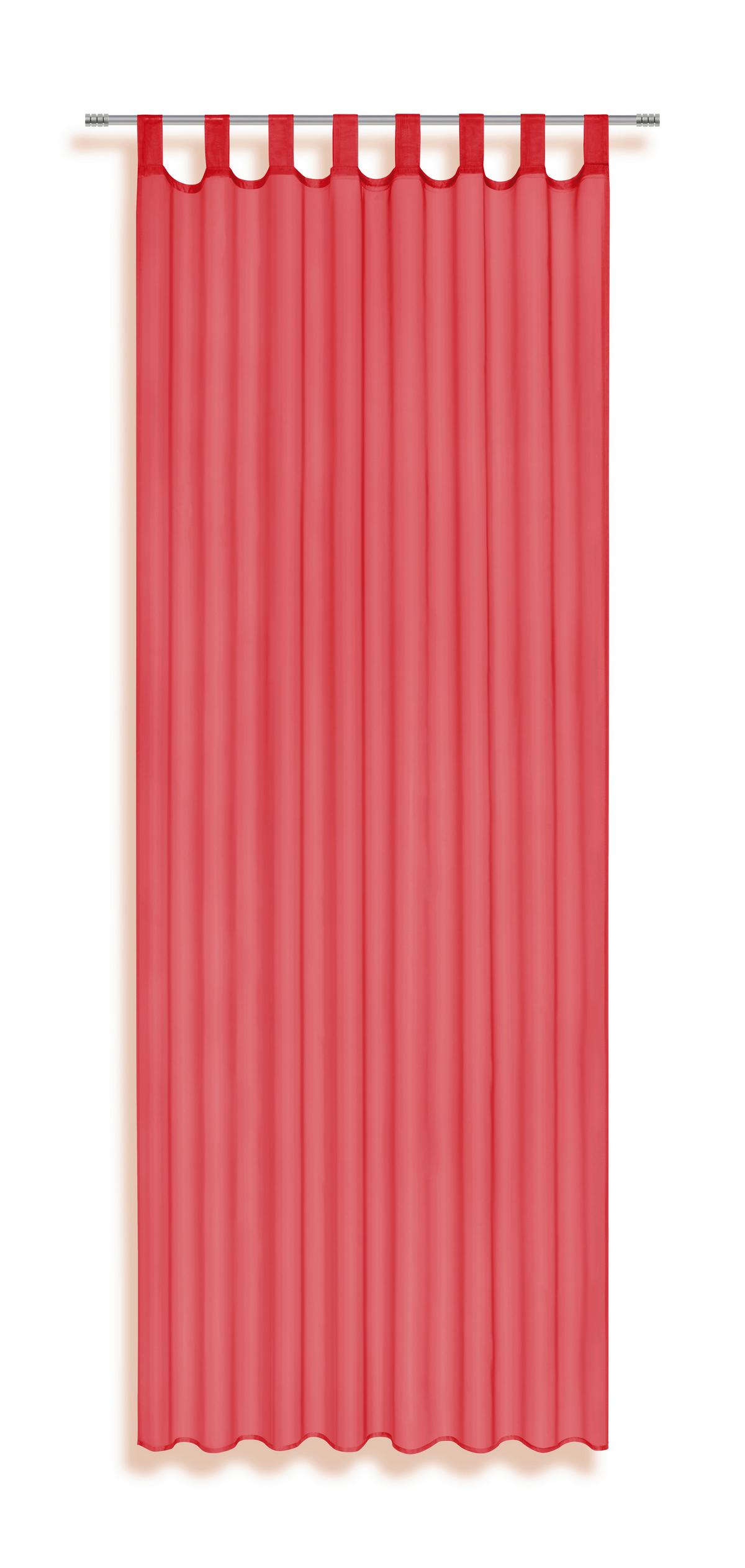Készfüggöny Utila - piros, Konventionell, textil (140/245cm) - Best Price