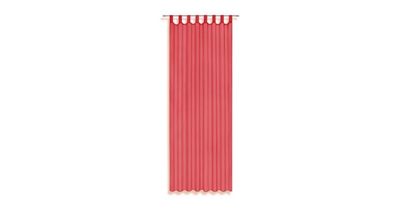 Vorhang mit Schlaufen und Band Utila 140x245 cm Rot - Rot, KONVENTIONELL, Textil (140/245cm) - Ondega