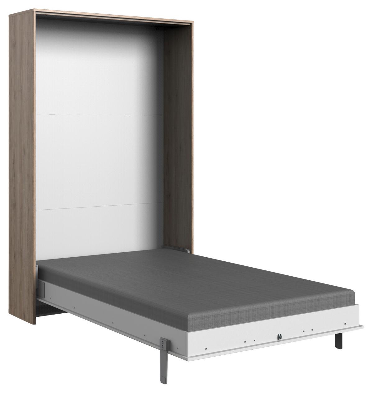 Schrankbett Juist - Eichefarben/Weiß, KONVENTIONELL, Holz/Holzwerkstoff (120/200cm) - MID.YOU