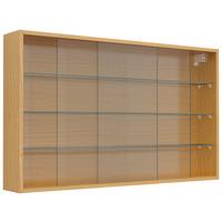 Hängevitrine Drivalo Eiche Dekor B: 100 cm - Honigeiche/Transparent, Design, Glas/Holzwerkstoff (100/60/15cm) - MID.YOU