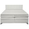 Boxspringbett Mitto mit Topper 180x200 cm - Creme/Schwarz, KONVENTIONELL, Textil/Metall (180/200cm)