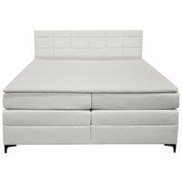 Boxspringbett Mitto mit Topper 140x200 cm - Creme/Schwarz, KONVENTIONELL, Textil/Metall (140/200cm)