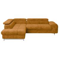 Ecksofa Mit Schlaffunktion Cloud + Goldfarben - Chromfarben/Goldfarben, KONVENTIONELL, Textil (206/257cm) - Livetastic