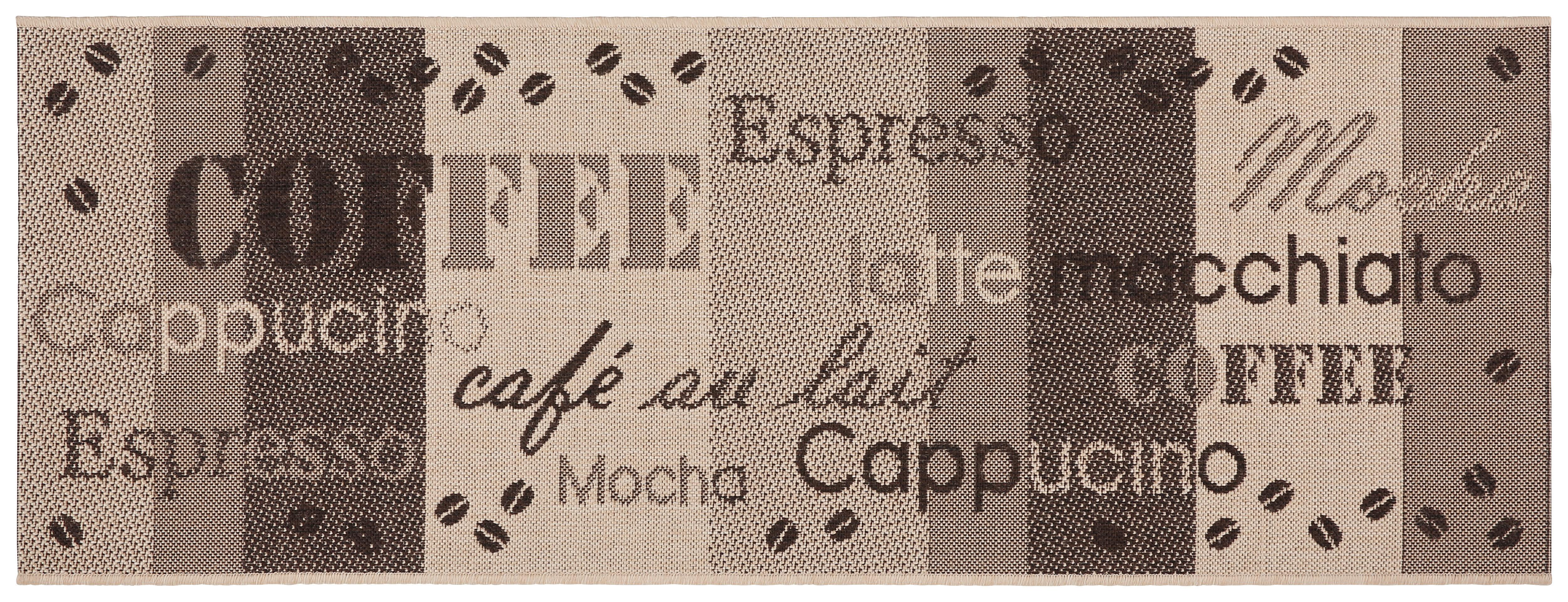 Küchen Läufer Teppich Kaffee Cappuccino braun verschiedene Abmessungen 
