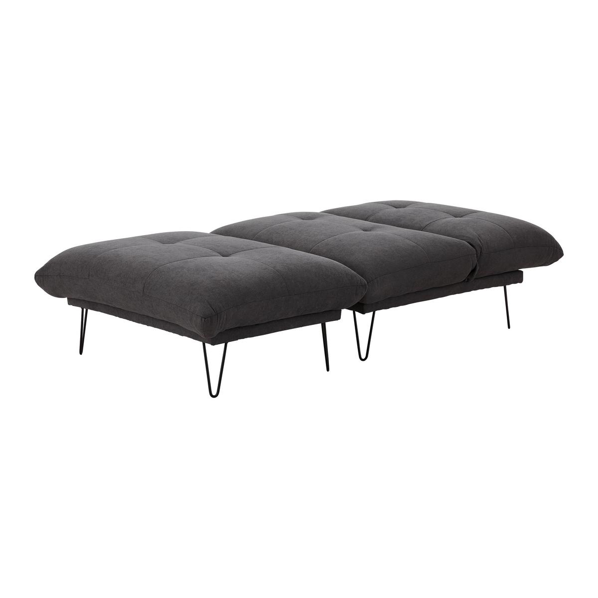 Rozkladacie kreslo CINDY, antracitová - čierna/antracitová, Modern, kov/drevo (102/120/46cm) - Bessagi Home