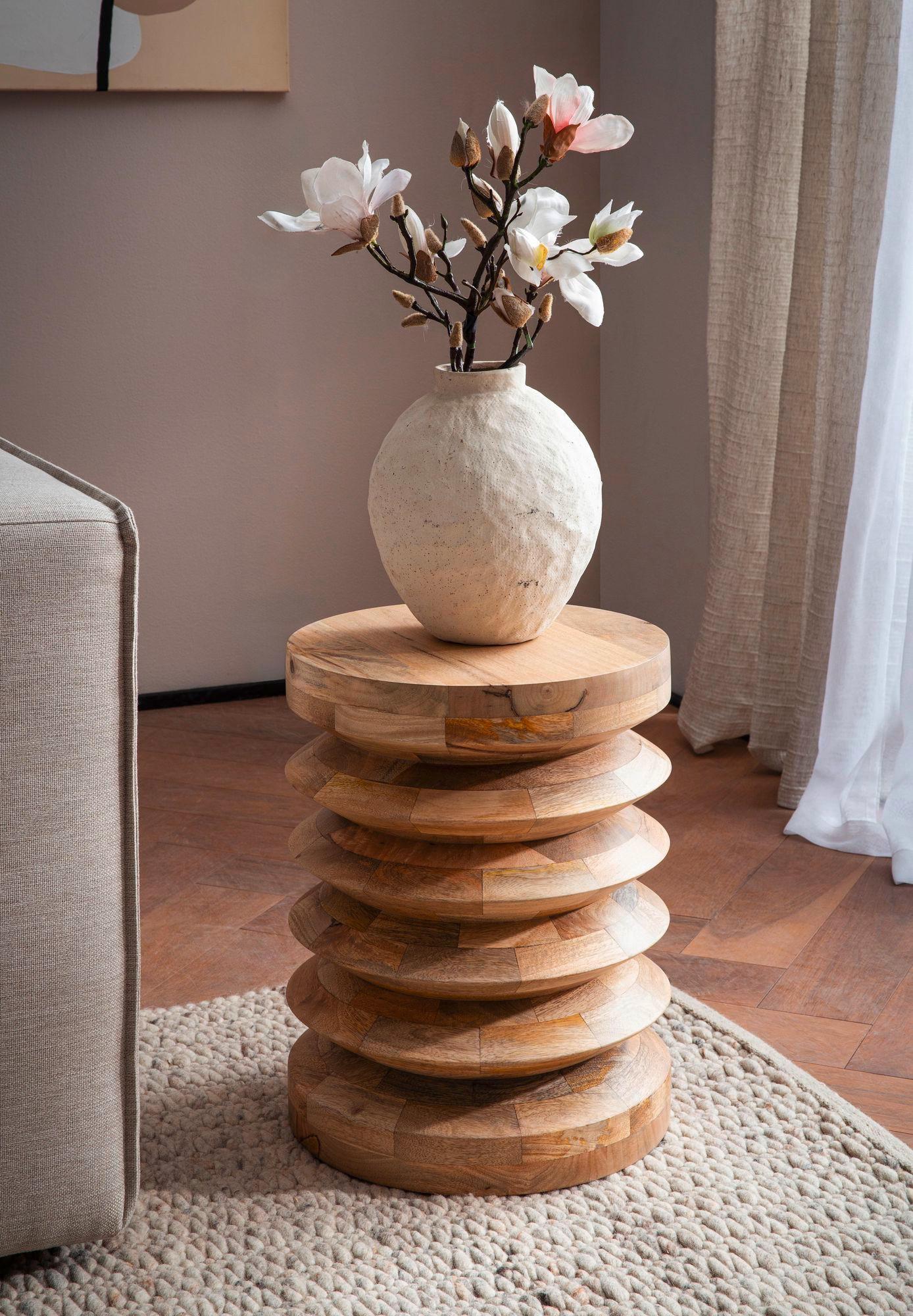 Beistelltisch Braun B: 35 cm - Braun, Design, Holz (35/35/45cm) - Livetastic