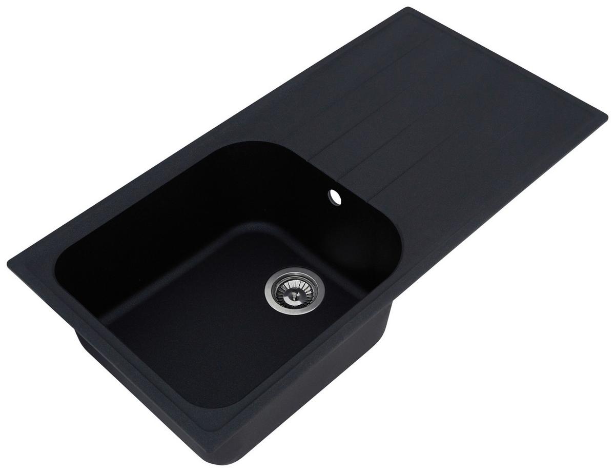 Spüle Respekta Stein Bxt: 100x50 Cm - Schwarz, Trend, Stein (100/22,5/50cm) - Respekta