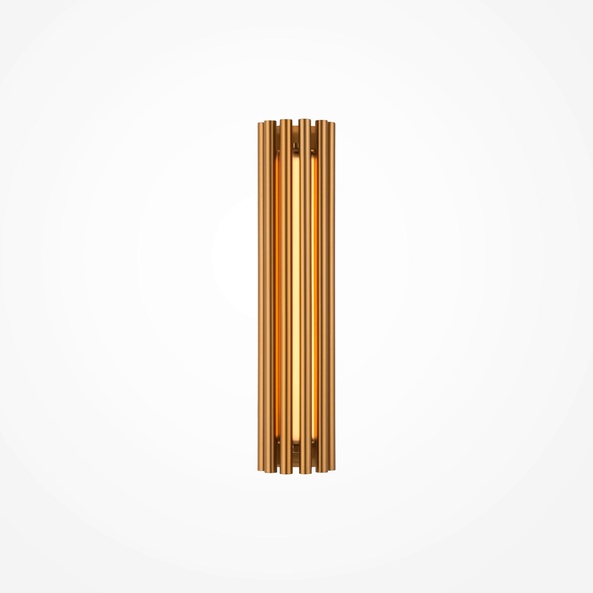 Wandleuchte Sonata - Messingfarben/Goldfarben, Trend, Kunststoff/Metall (8,1/36cm) - MAYTONI