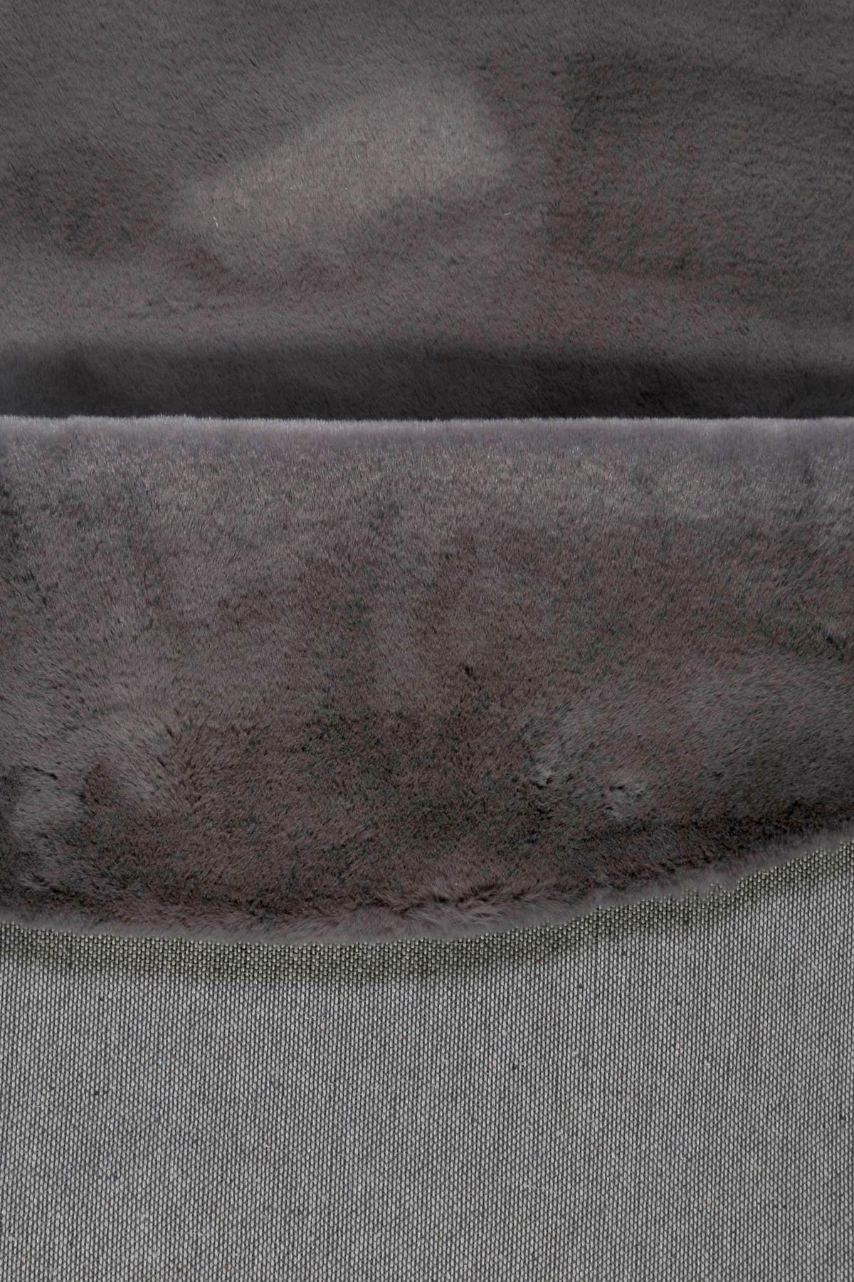 Hochflorteppich Anthrazit, Ø: Ca. 100 Cm - Anthrazit, KONVENTIONELL, Textil (100/100cm) - Esprit